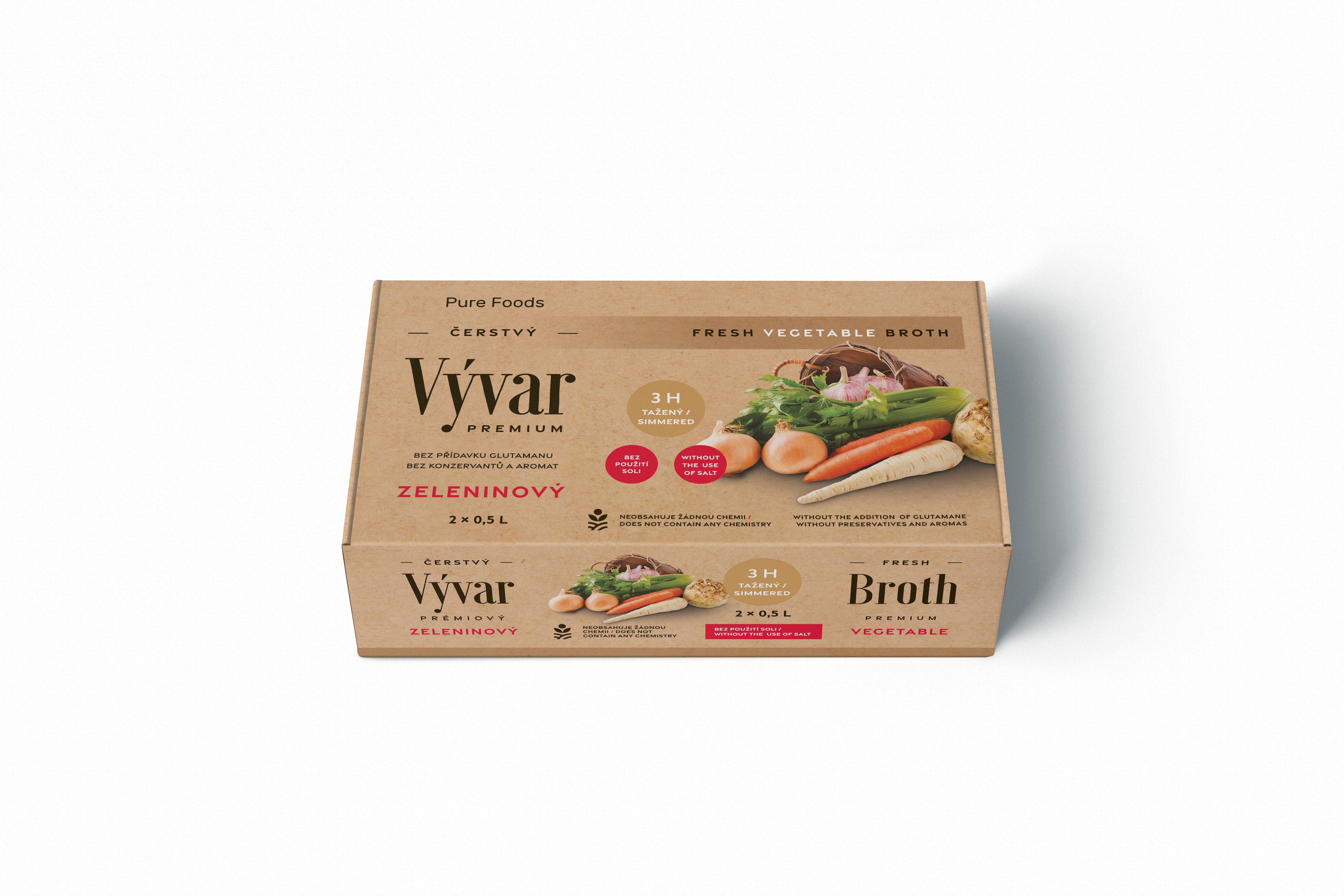 Čerstvý zeleninový vývar Pure Foods