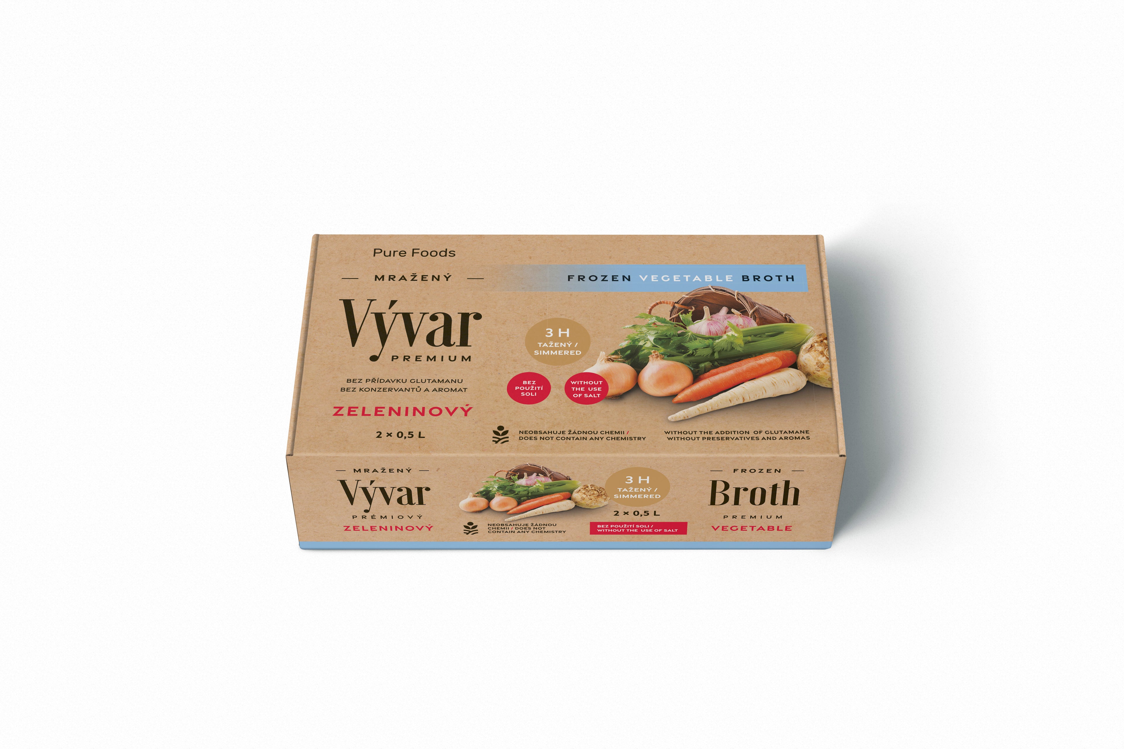 Mražený zeleninový vývar Pure Foods